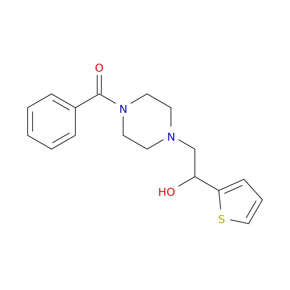 2-(4-benzoylpiperazin-1-yl)-1-(thiophen-2-yl)ethan-1-ol