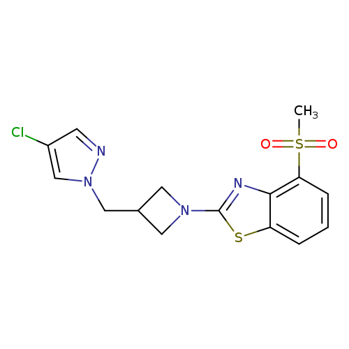 2-{3-[(4-chloro-1H-pyrazol-1-yl)methyl]azetidin-1-yl}-4-methanesulfonyl-1,3-benzothiazole