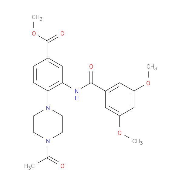 methyl 4-(4-acetyl-1-piperazinyl)-3-[(3,5-dimethoxybenzoyl)amino]benzoate