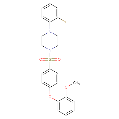 1-(2-fluorophenyl)-4-[4-(2-methoxyphenoxy)benzenesulfonyl]piperazine