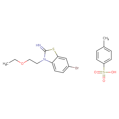 4-methylbenzene-1-sulfonic acid; 6-bromo-3-(2-ethoxyethyl)-2,3-dihydro-1,3-benzothiazol-2-imine