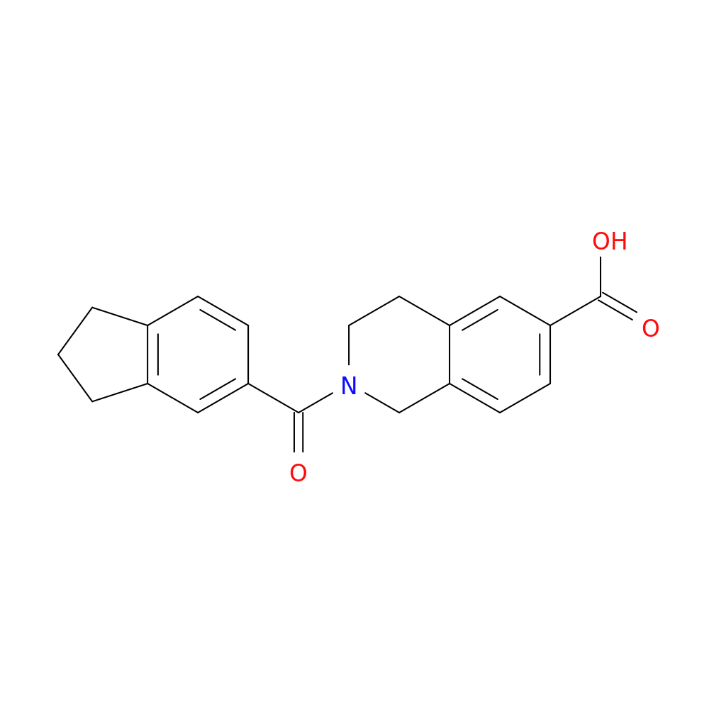 2-(2,3-dihydro-1H-indene-5-carbonyl)-1,2,3,4-tetrahydroisoquinoline-6-carboxylic acid