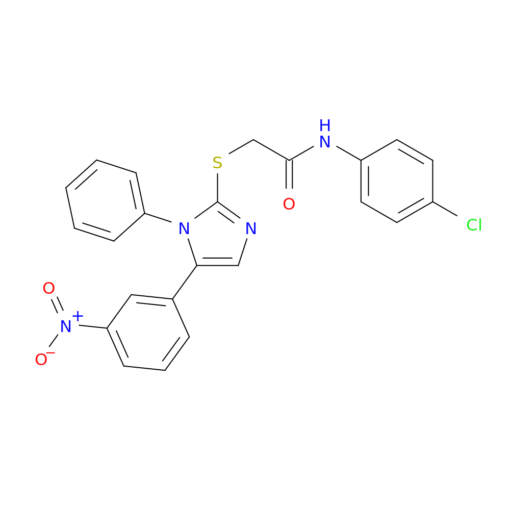 N-(4-chlorophenyl)-2-{[5-(3-nitrophenyl)-1-phenyl-1H-imidazol-2-yl]sulfanyl}acetamide