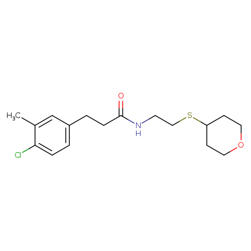 3-(4-chloro-3-methylphenyl)-N-[2-(oxan-4-ylsulfanyl)ethyl]propanamide