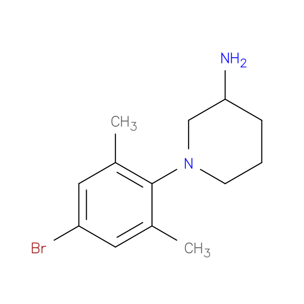 1-(4-bromo-2,6-dimethylphenyl)piperidin-3-amine