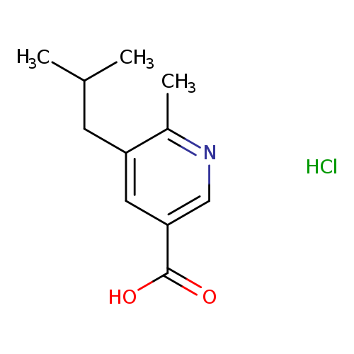 6-methyl-5-(2-methylpropyl)pyridine-3-carboxylic acid hydrochloride