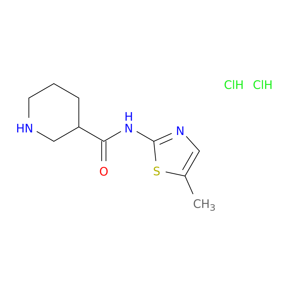 N-(5-methyl-1,3-thiazol-2-yl)piperidine-3-carboxamide dihydrochloride