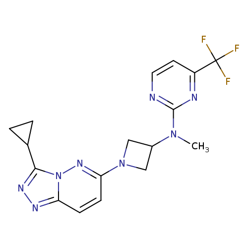 N-(1-{3-cyclopropyl-[1,2,4]triazolo[4,3-b]pyridazin-6-yl}azetidin-3-yl)-N-methyl-4-(trifluoromethyl)pyrimidin-2-amine
