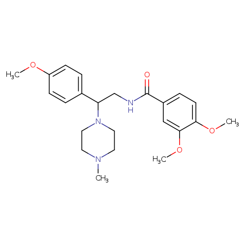 3,4-dimethoxy-N-[2-(4-methoxyphenyl)-2-(4-methylpiperazin-1-yl)ethyl]benzamide