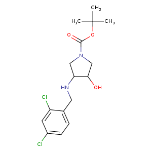 tert-Butyl 3-[(2,4-dichlorobenzyl)amino]-4-hydroxypyrrolidine-1-carboxylate