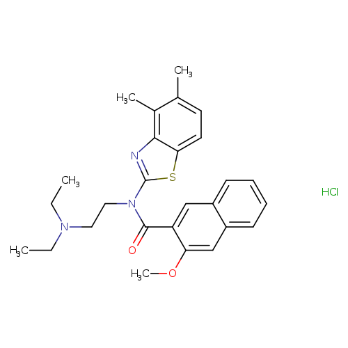 N-[2-(diethylamino)ethyl]-N-(4,5-dimethyl-1,3-benzothiazol-2-yl)-3-methoxynaphthalene-2-carboxamide hydrochloride