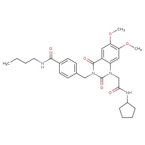 N-butyl-4-({1-[(cyclopentylcarbamoyl)methyl]-6,7-dimethoxy-2,4-dioxo-1,2,3,4-tetrahydroquinazolin-3-yl}methyl)benzamide