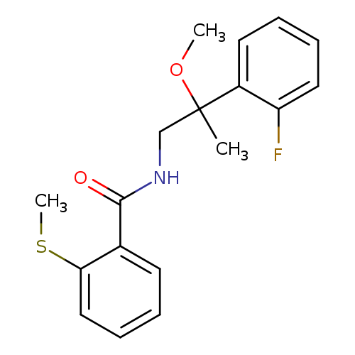 N-[2-(2-fluorophenyl)-2-methoxypropyl]-2-(methylsulfanyl)benzamide