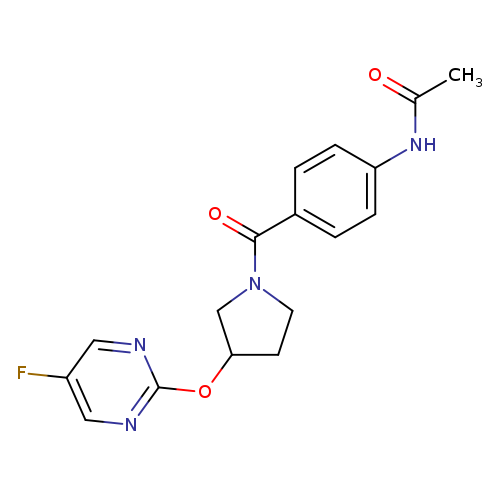N-(4-{3-[(5-fluoropyrimidin-2-yl)oxy]pyrrolidine-1-carbonyl}phenyl)acetamide