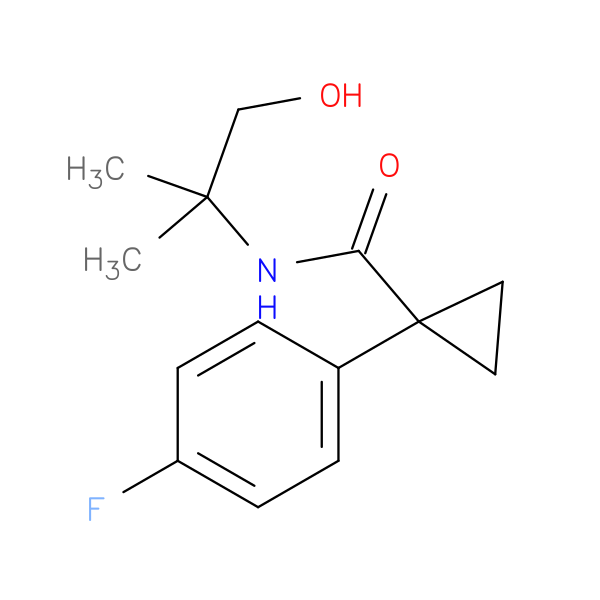 1-(4-fluorophenyl)-N-(1-hydroxy-2-methylpropan-2-yl)cyclopropane-1-carboxamide