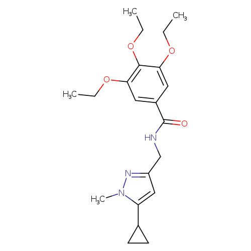N-[(5-cyclopropyl-1-methyl-1H-pyrazol-3-yl)methyl]-3,4,5-triethoxybenzamide