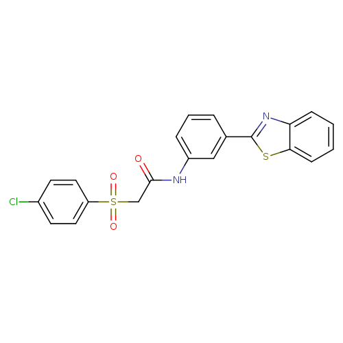 N-[3-(1,3-benzothiazol-2-yl)phenyl]-2-(4-chlorobenzenesulfonyl)acetamide