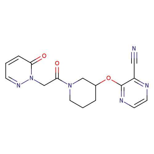 3-({1-[2-(6-oxo-1,6-dihydropyridazin-1-yl)acetyl]piperidin-3-yl}oxy)pyrazine-2-carbonitrile
