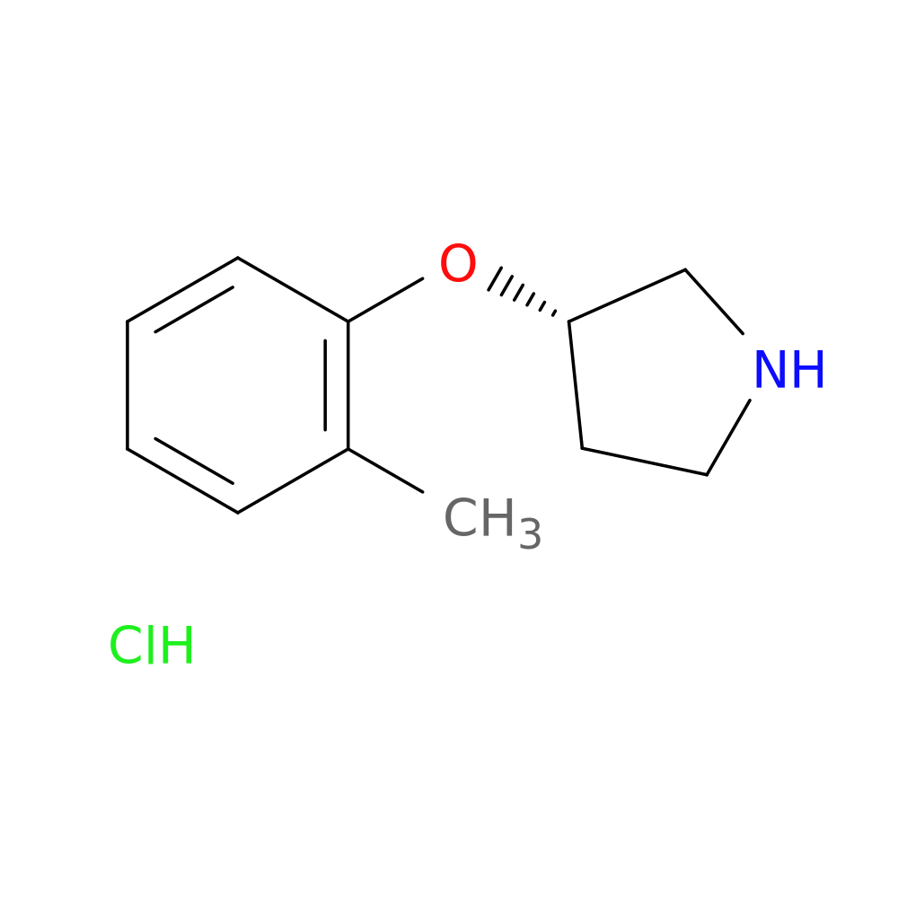 Pyrrolidine, 3-(2-methylphenoxy)-, hydrochloride (1:1), (3S)-