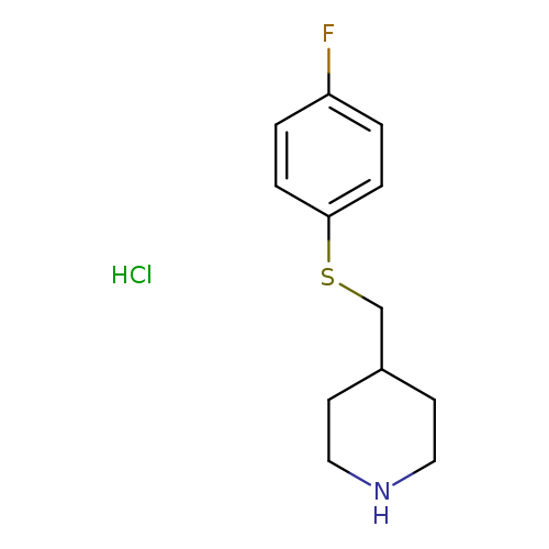 Piperidine, 4-[[(4-fluorophenyl)thio]methyl]-, hydrochloride (1:1)