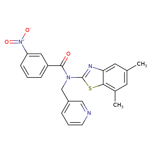 N-(5,7-dimethyl-1,3-benzothiazol-2-yl)-3-nitro-N-[(pyridin-3-yl)methyl]benzamide