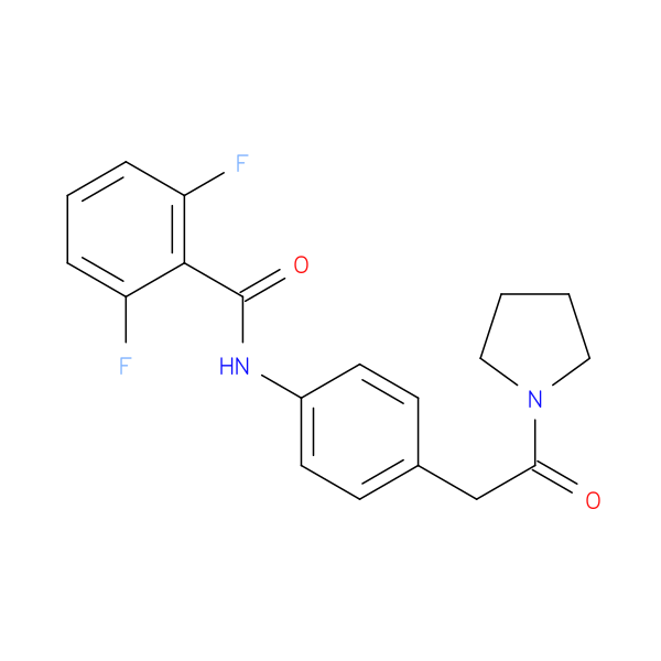 2,6-difluoro-N-{4-[2-oxo-2-(pyrrolidin-1-yl)ethyl]phenyl}benzamide