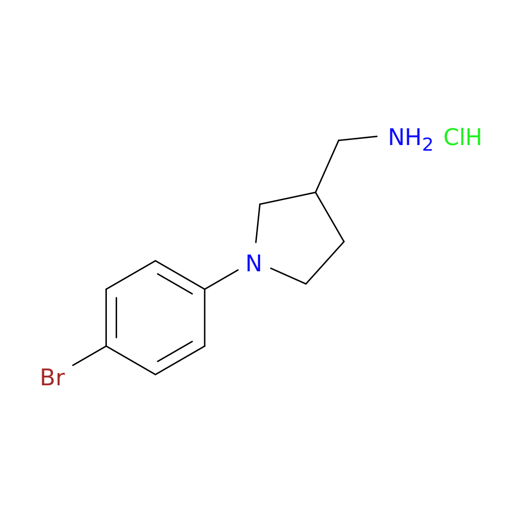 [1-(4-bromophenyl)pyrrolidin-3-yl]methanamine hydrochloride