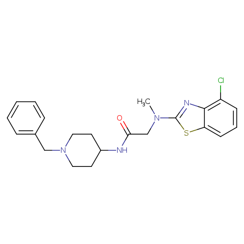 N-(1-benzylpiperidin-4-yl)-2-[(4-chloro-1,3-benzothiazol-2-yl)(methyl)amino]acetamide