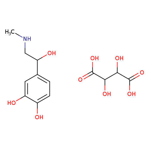 1,​2-​Benzenediol, 4-​[(1R)​-​1-​hydroxy-​2-​(methylamino)​ethyl]​-​, (2R,​3R)​-​2,​3-​dihydroxybutanedioat​e (1:1)