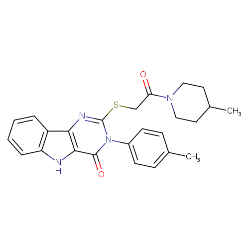3-(4-methylphenyl)-2-{[2-(4-methylpiperidin-1-yl)-2-oxoethyl]sulfanyl}-3H,4H,5H-pyrimido[5,4-b]indol-4-one