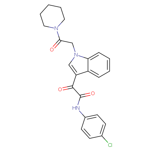 N-(4-chlorophenyl)-2-oxo-2-{1-[2-oxo-2-(piperidin-1-yl)ethyl]-1H-indol-3-yl}acetamide