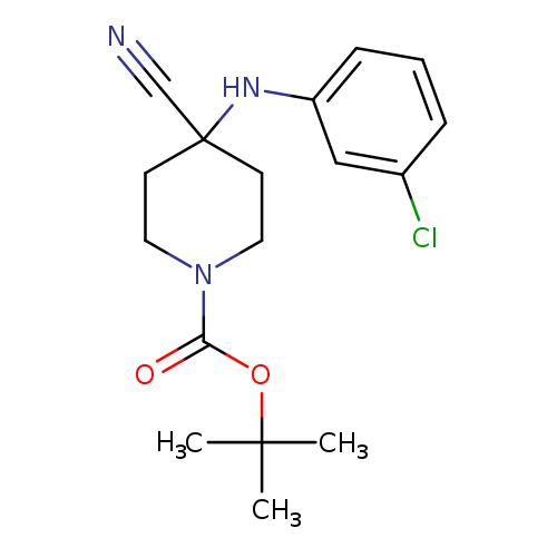 tert-butyl 4-((3-chlorophenyl)amino)-4-cyanopiperidine-1-carboxylate