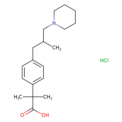 2-methyl-2-{4-[2-methyl-3-(piperidin-1-yl)propyl]phenyl}propanoicacidhydrochloride
