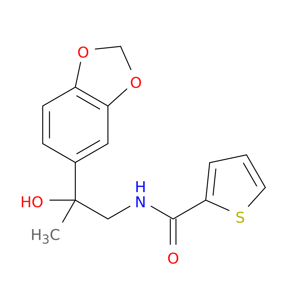 N-[2-(2H-1,3-benzodioxol-5-yl)-2-hydroxypropyl]thiophene-2-carboxamide