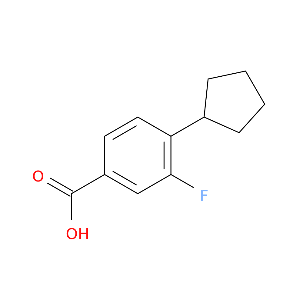 4-Cyclopentyl-3-fluorobenzoic acid