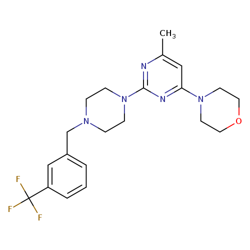 4-[6-methyl-2-(4-{[3-(trifluoromethyl)phenyl]methyl}piperazin-1-yl)pyrimidin-4-yl]morpholine