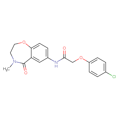 2-(4-chlorophenoxy)-N-(4-methyl-5-oxo-2,3,4,5-tetrahydro-1,4-benzoxazepin-7-yl)acetamide