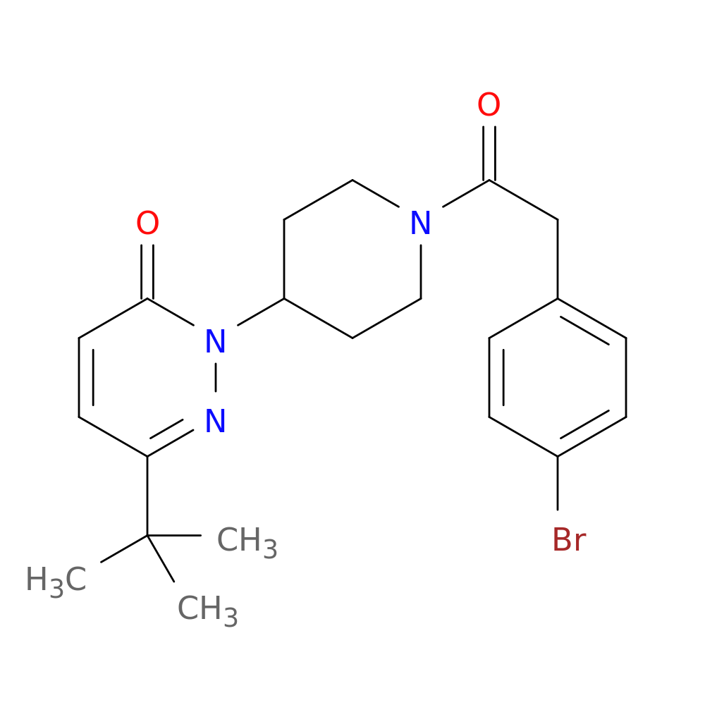 2-{1-[2-(4-bromophenyl)acetyl]piperidin-4-yl}-6-tert-butyl-2,3-dihydropyridazin-3-one
