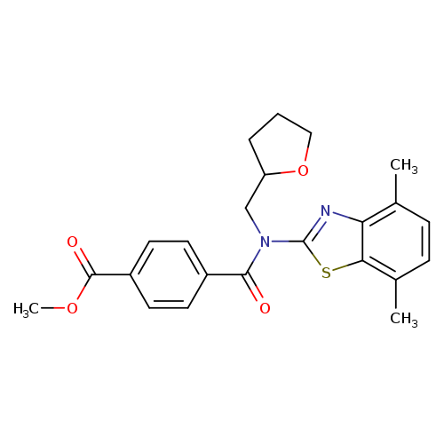 methyl 4-[(4,7-dimethyl-1,3-benzothiazol-2-yl)[(oxolan-2-yl)methyl]carbamoyl]benzoate