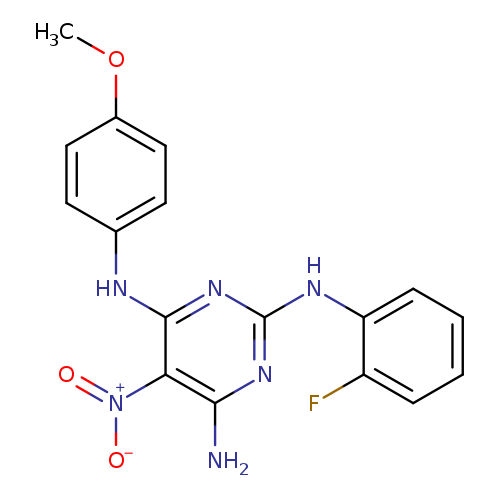 N2-(2-fluorophenyl)-N4-(4-methoxyphenyl)-5-nitropyrimidine-2,4,6-triamine