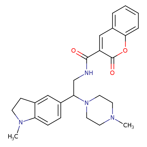 N-[2-(1-methyl-2,3-dihydro-1H-indol-5-yl)-2-(4-methylpiperazin-1-yl)ethyl]-2-oxo-2H-chromene-3-carboxamide