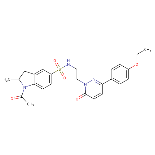 1-acetyl-N-{2-[3-(4-ethoxyphenyl)-6-oxo-1,6-dihydropyridazin-1-yl]ethyl}-2-methyl-2,3-dihydro-1H-indole-5-sulfonamide