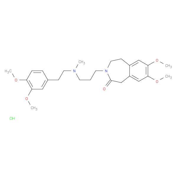 3-(3-((3,4-Dimethoxyphenethyl)(methyl)amino)propyl)-7,8-dimethoxy-1,3,4,5-tetrahydro-2H-benzo[d]azepin-2-one hydrochloride