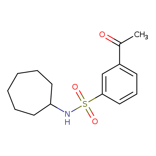 3-acetyl-N-cycloheptylbenzene-1-sulfonamide