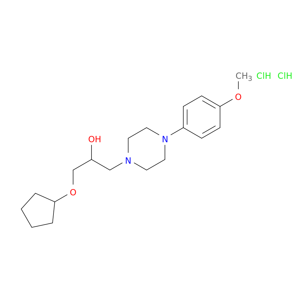1-(cyclopentyloxy)-3-[4-(4-methoxyphenyl)piperazin-1-yl]propan-2-ol dihydrochloride