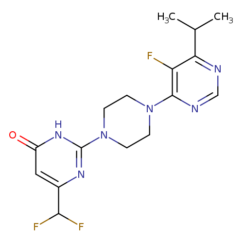 6-(difluoromethyl)-2-{4-[5-fluoro-6-(propan-2-yl)pyrimidin-4-yl]piperazin-1-yl}-3,4-dihydropyrimidin-4-one