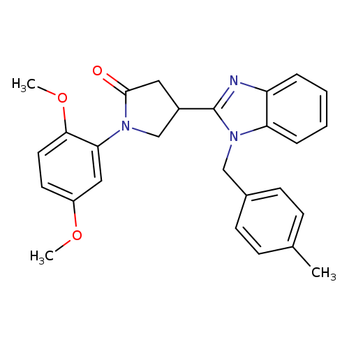 1-(2,5-dimethoxyphenyl)-4-{1-[(4-methylphenyl)methyl]-1H-1,3-benzodiazol-2-yl}pyrrolidin-2-one