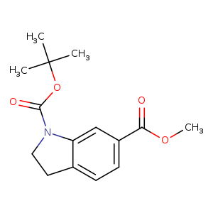 1H-Indole-1,6-dicarboxylic acid, 2,3-dihydro-, 1-(1,1-dimethylethyl) 6-methyl ester