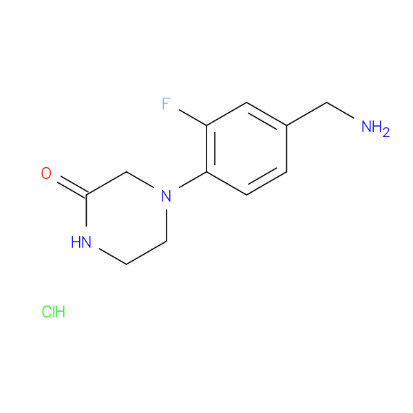 4-[4-(Aminomethyl)-2-fluorophenyl]piperazin-2-one hydrochloride