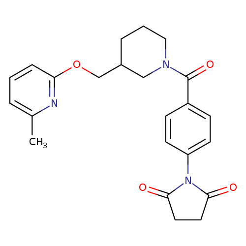 1-[4-(3-{[(6-methylpyridin-2-yl)oxy]methyl}piperidine-1-carbonyl)phenyl]pyrrolidine-2,5-dione